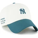 beige-und-grune-verstellbare-gebogene-kappe-clean-up-contemporary-two-tone-der-new-york-yankees-mlb-von-47-brand