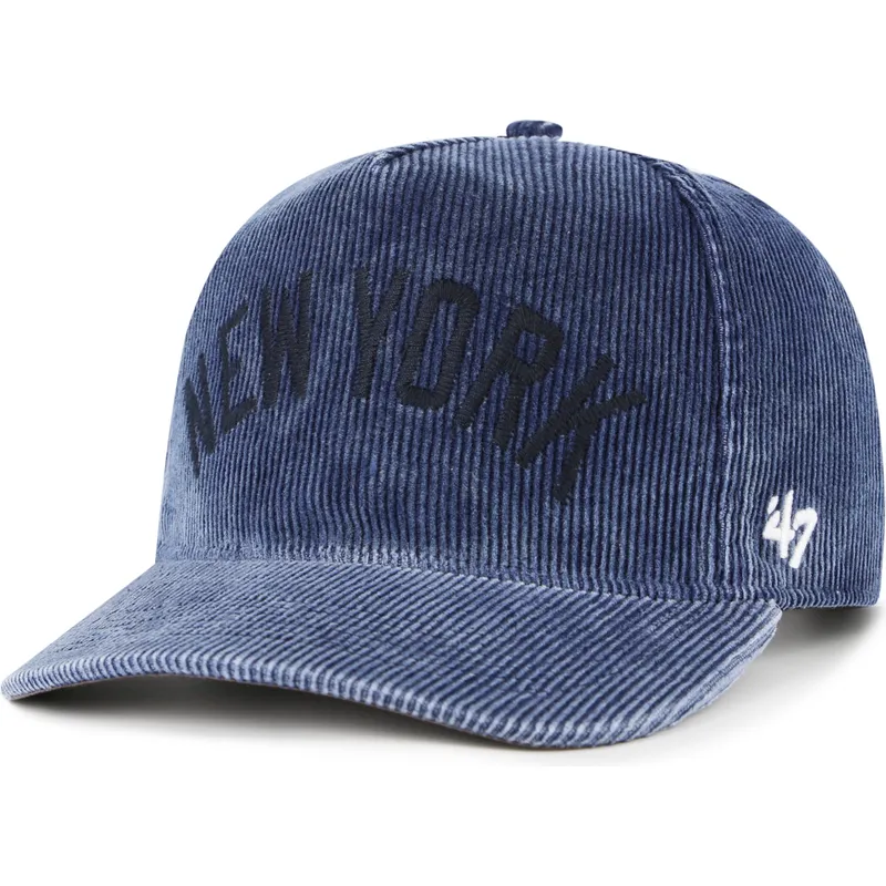 marineblaue-gebogene-snapback-kappe-hitch-reclaim-rusted-der-new-york-yankees-mlb-von-47-brand