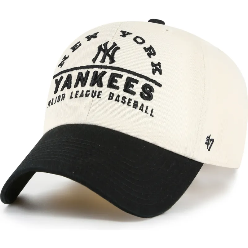 czapka-z-zakrzywionym-daszkiem-bezowo-czarna-regulowana-clean-up-windham-new-york-yankees-mlb-od-47-brand