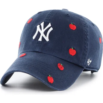 Casquette courbée bleue marine ajustable Clean Up Scatter Apple New York Yankees MLB 47 Brand