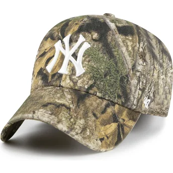 Casquette courbée camouflage ajustable Clean Up Realtree New York Yankees MLB 47 Brand