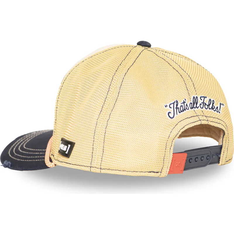 trucker-cap-beige-und-marineblau-daffy-duck-loo13-pcsmcbb-looney-tunes-von-capslab