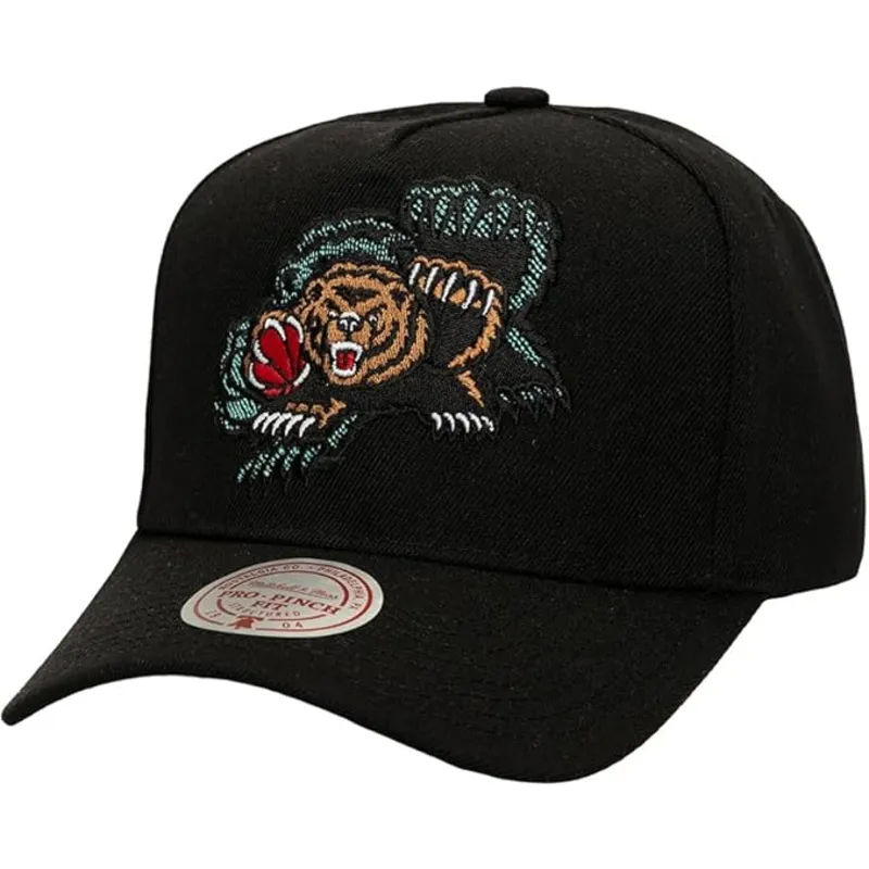 casquette-courbee-noire-snapback-tilted-pro-vancouver-grizzlies-nba-mitchell-ness