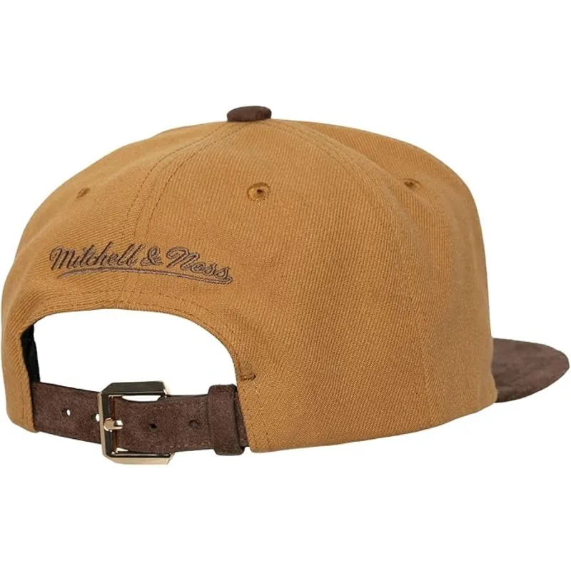 justerbar-brun-platt-keps-coffee-strapback-fran-chicago-bulls-nba-av-mitchell-ness