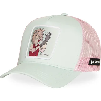Καπέλο trucker πράσινο και ροζ Sakura Haruno NS6 SAKB Naruto της Capslab