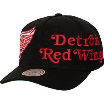 Μαύρο καπέλο με καμπύλη snapback Busted Pro των Detroit Red Wings NHL από Mitchell & Ness