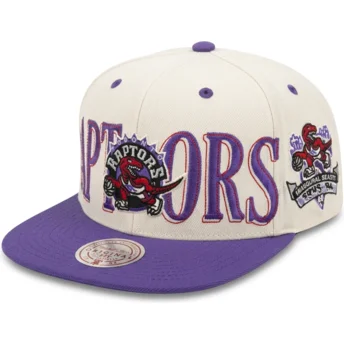 Platt keps violett och beige snapback Across The Board Toronto Raptors NBA från Mitchell & Ness