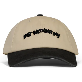 Gorra curva beige y negra ajustable Not Without My de Pica Pica