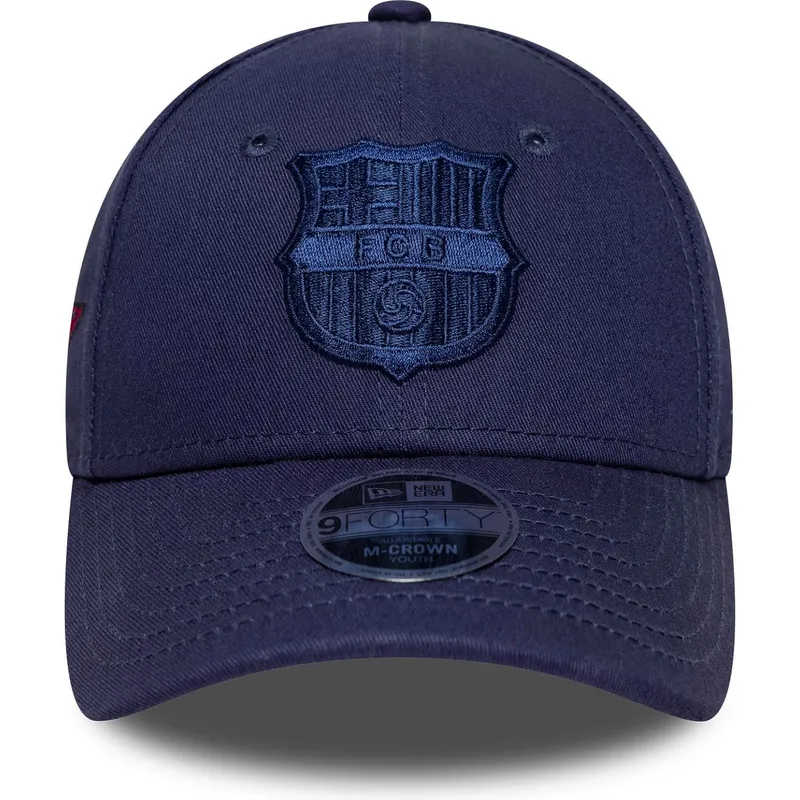 gorra-curva-azul-marino-snapback-para-nino-9forty-m-crown-graphic-de-fc-barcelona-laliga-de-new-era