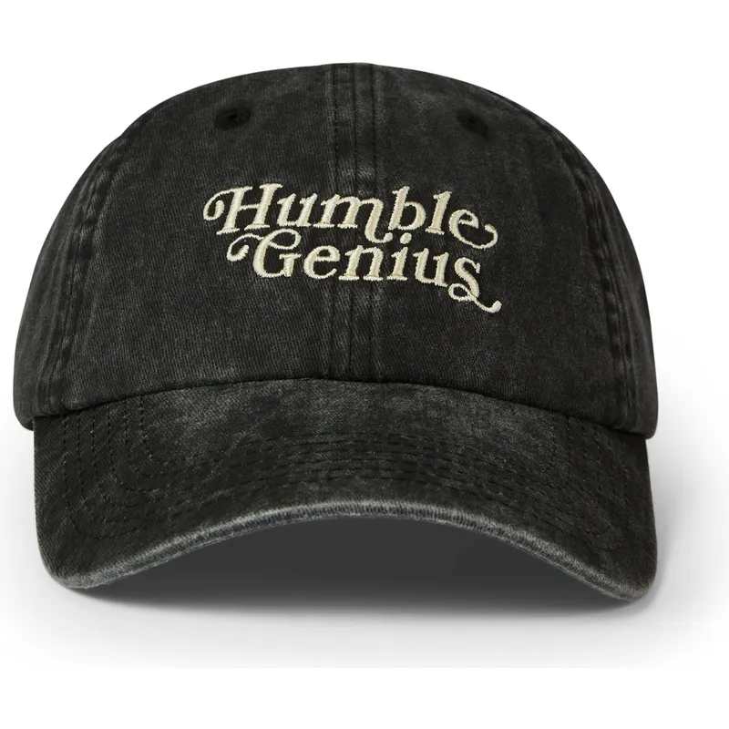 pica-pica-curved-brim-humble-genius-washed-black-adjustable-cap