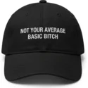pica-pica-curved-brim-not-your-average-basic-bitch-black-adjustable-cap