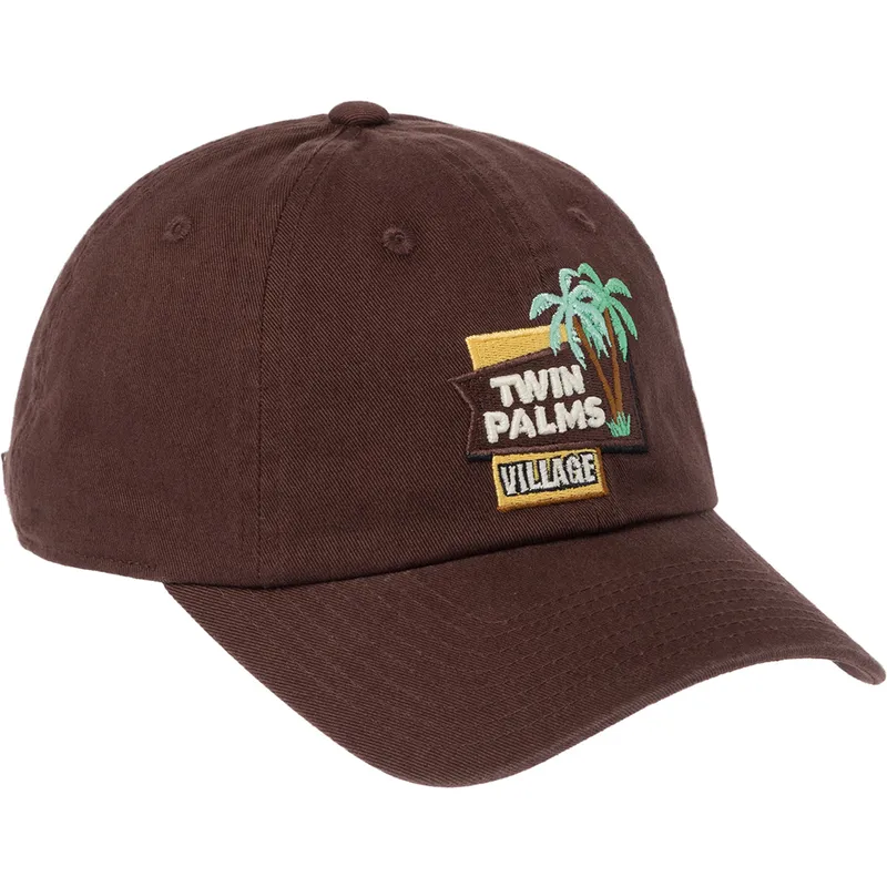 casquette-courbee-marron-ajustable-twin-palms-village-ballpark-american-needle