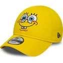 new-era-curved-brim-youth-9forty-face-spongebob-squarepants-yellow-adjustable-cap