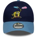 casquette-courbee-bleue-snapback-pour-enfant-9forty-bob-l-eponge-new-era
