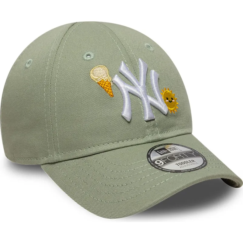 new-era-curved-brim-youth-9forty-summer-icon-new-york-yankees-mlb-green-adjustable-cap