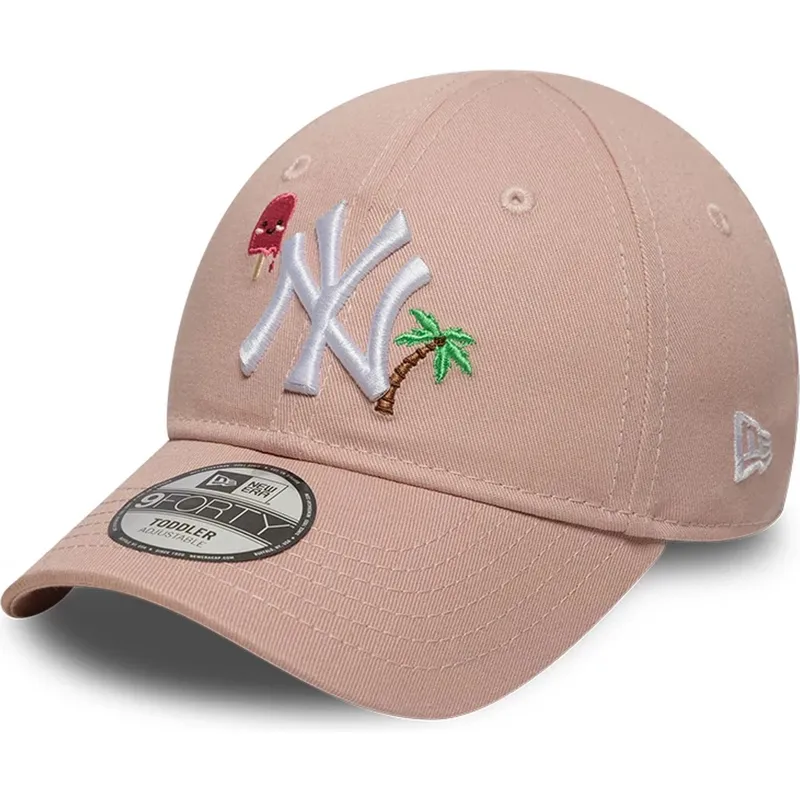 justerbar-rosa-bojd-keps-for-barn-9forty-summer-icon-new-york-yankees-mlb-fran-new-era
