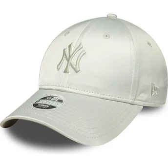 Casquette courbée verte ajustable pour femme 9FORTY Bow Back Satin New York Yankees MLB New Era
