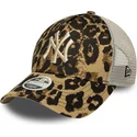 leopard-trucker-keps-for-dam-9forty-m-crown-a-frame-leopard-fran-new-york-yankees-mlb-av-new-era