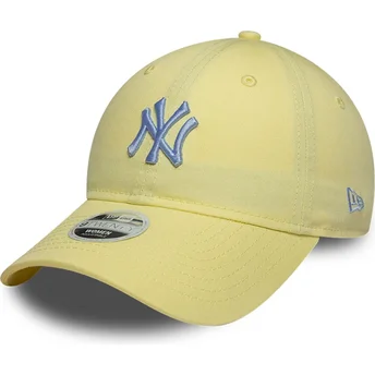 Casquette courbée jaune ajustable pour femme 9TWENTY League Essential Midi New York Yankees MLB New Era