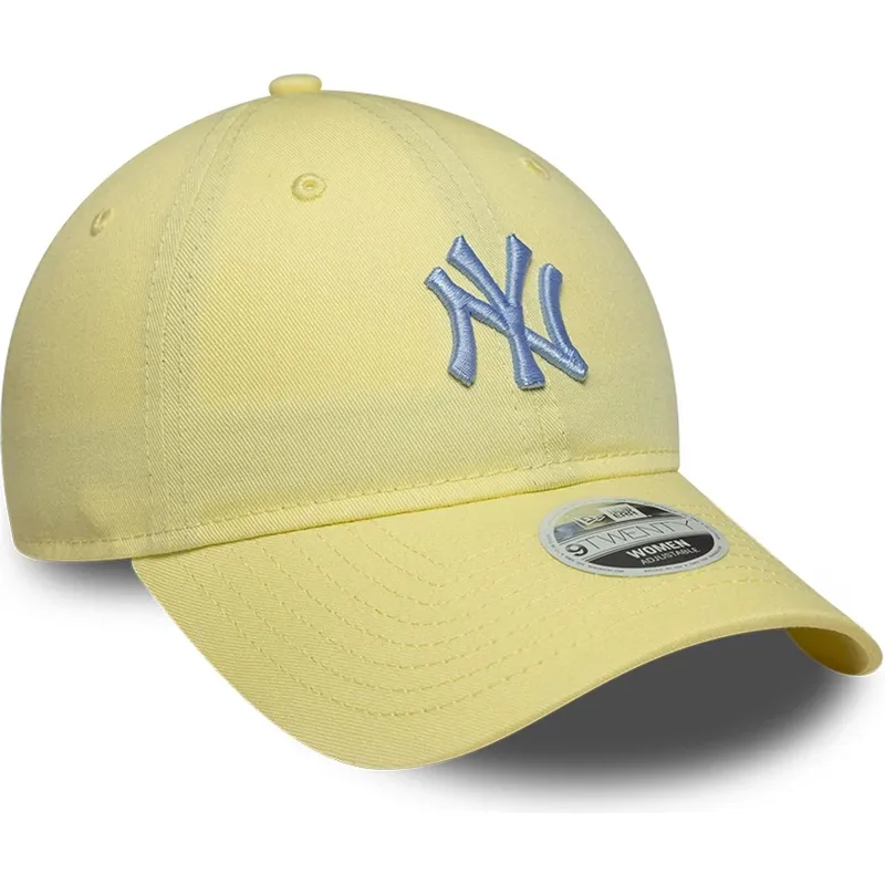 new-era-curved-brim-women-9twenty-league-essential-midi-new-york-yankees-mlb-yellow-adjustable-cap