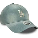 casquette-courbee-bleue-ajustable-pour-femme-9twenty-a-frame-denim-los-angeles-dodgers-mlb-new-era