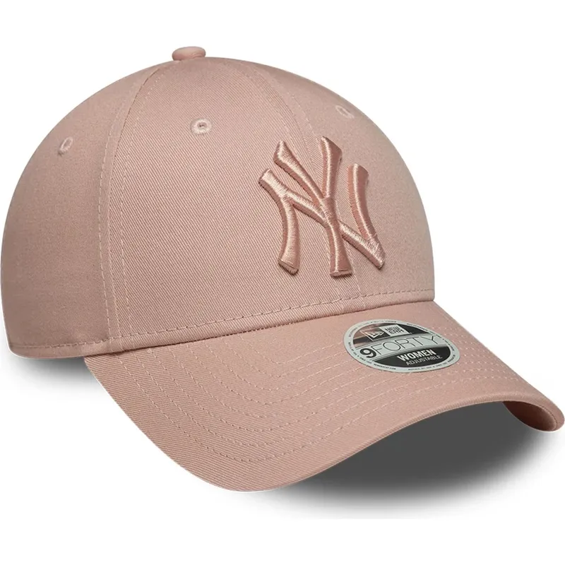 justerbar-rosa-bojd-keps-med-rosa-logotyp-for-dam-9forty-league-essential-fran-new-york-yankees-mlb-av-new-era
