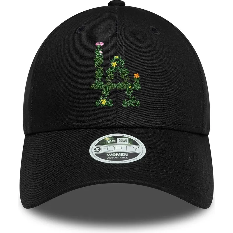 gorra-curva-negra-ajustable-para-mujer-9forty-floral-infill-de-los-angeles-dodgers-mlb-de-new-era