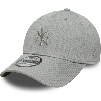 Casquette courbée grise ajustée 39THIRTY Stretch Mesh New York Yankees MLB New Era
