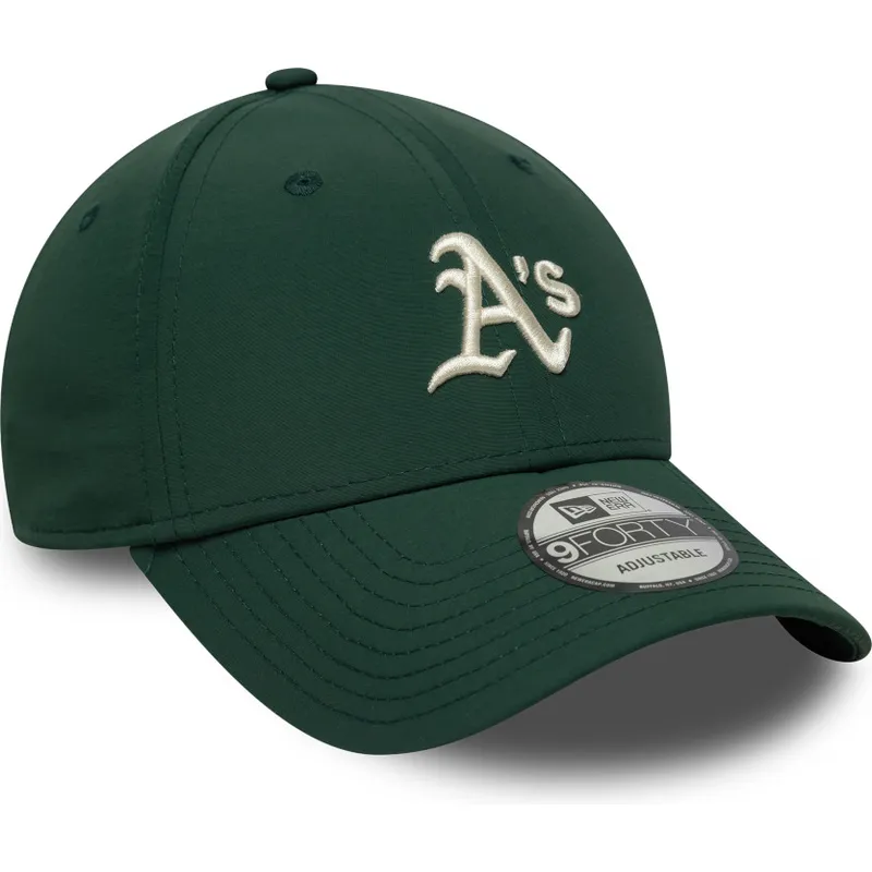 casquette-courbee-verte-ajustable-9forty-recycled-midi-oakland-athletics-mlb-new-era