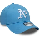 new-era-curved-brim-9forty-league-essential-oakland-athletics-mlb-light-blue-adjustable-cap