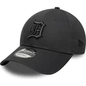 svart-justerbar-kurvad-keps-med-svart-logotyp-9forty-team-outline-fran-detroit-tigers-mlb-av-new-era
