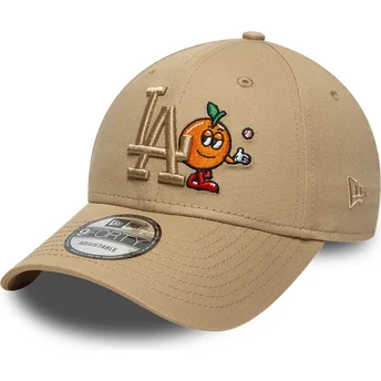 Gorra curva marrón ajustable con logo marrón 9FORTY Tonal Icon de Los Angeles Dodgers MLB de New Era