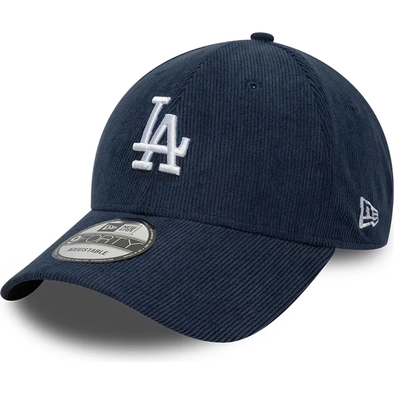 new-era-curved-brim-9forty-soft-cord-los-angeles-dodgers-mlb-navy-blue-adjustable-cap