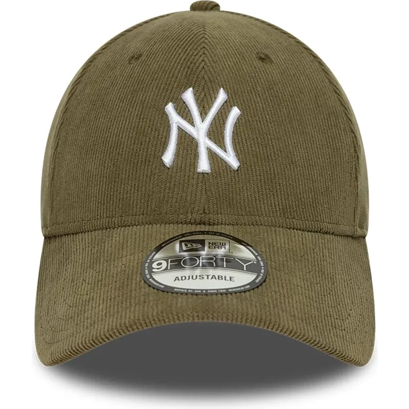 casquette-courbee-verte-ajustable-9forty-soft-cord-new-york-yankees-mlb-new-era