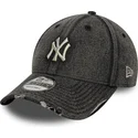 new-era-curved-brim-9forty-acid-wash-denim-new-york-yankees-mlb-black-adjustable-cap