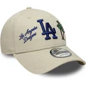 casquette-courbee-beige-ajustable-9forty-city-icon-los-angeles-dodgers-mlb-new-era