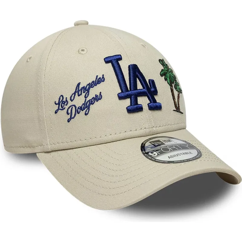 bojd-beige-justerbar-keps-9forty-city-icon-fran-los-angeles-dodgers-mlb-av-new-era