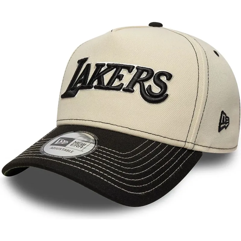 bojd-keps-beige-och-svart-snapback-e-frame-city-icon-fran-los-angeles-lakers-nba-av-new-era