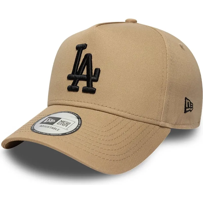 brun-kurvad-keps-snapback-med-svart-logotyp-e-frame-league-essential-fran-los-angeles-dodgers-mlb-av-new-era