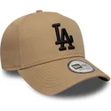 brun-kurvad-keps-snapback-med-svart-logotyp-e-frame-league-essential-fran-los-angeles-dodgers-mlb-av-new-era