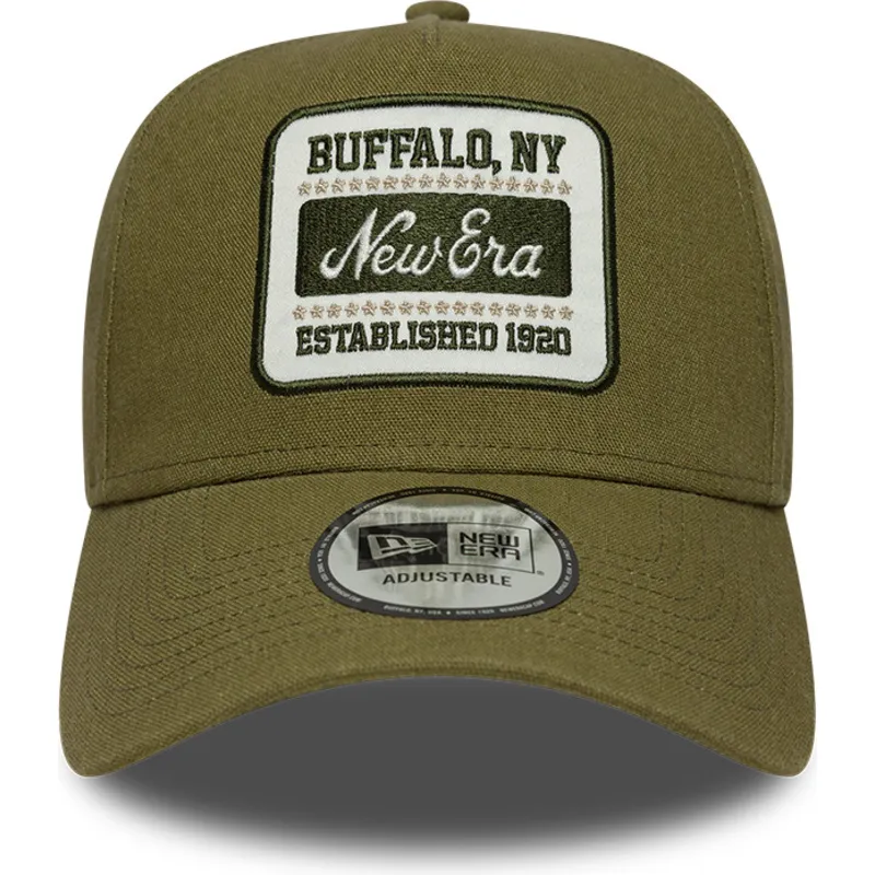 gron-kurvad-keps-snapback-e-frame-patch-linen-fran-new-era