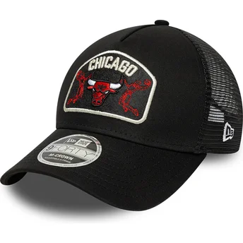 Casquette trucker noire 9FORTY M-Crown A Frame Chicago Bulls NBA New Era