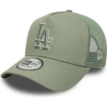 Casquette trucker verte avec logo vert A Frame Outline Los Angeles Dodgers MLB New Era