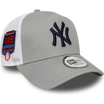 Casquette trucker grise A Frame Side Patch New York Yankees MLB New Era