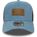 new-era-a-frame-denim-leather-patch-blue-trucker-hat