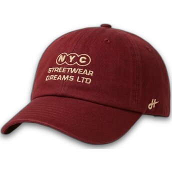 Gorra curva granate ajustable NY Dreams Just Kids The 90s de Homenage
