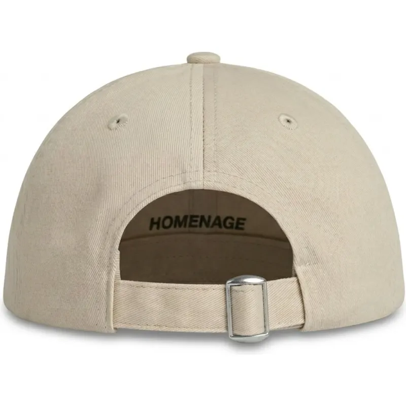 homenage-curved-brim-statue-just-kids-the-90s-beige-adjustable-cap