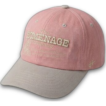 Gorra curva rosa y gris ajustable Statue Just Kids The 90s de Homenage