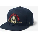 casquette-courbee-bleue-marine-snapback-money-music-shapes-identity-the-snap-homenage