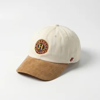 Homenage Curved Brim Suede Resort Sport The 90s Beige and Brown Adjustable Cap